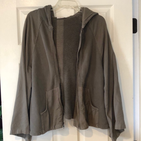 Ag Adriano Goldschmied Tops - Ag jeans olive color cotton dolman sleeve zip up  hoodie sz s